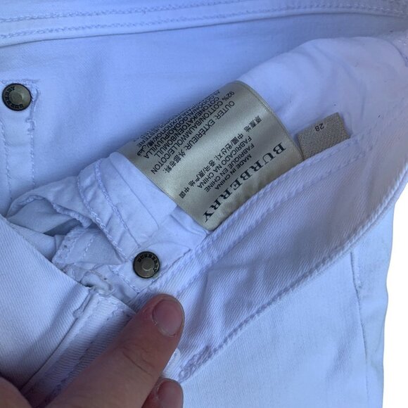 Vintage Burberry Doverdale Capris White Size 28 - Picture 10 of 12